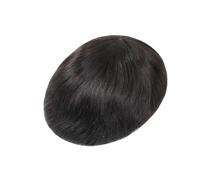 Human Hair Toupee for Men,Hairpiece Replacement System,8X10 Base PU Durable Skin Mens Wigs Suave y Transpirable(1b#)