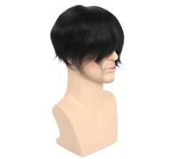 Human Hair Toupee for Men,MoNo Base with PU Around Curly Wave Wigs Suave y Transpirable(7"X9")