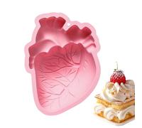 Human Heart Silicone Molds, Brain Craft Mold, Resin Casting Tray, Non-Stick Shaping Tool, Halloween Supplies for Soap Clay Jelly Chocolate Muffin Pudding Making Projects, 6.42x5.08x1.26 inches