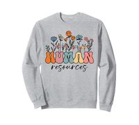 Human Resources Wildflowers, Vintage Retro Floral HR Sudadera