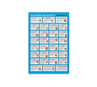Human Rights Poster 30 Articles of Declaration UDHR Wall-Art for Social Studies Classroom Activist Office Decor(Framed,16x24inch(40x60cm))
