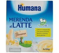 Humana Merienda De Leche Sabor Plátano 4 X 100G