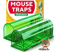 Humane Catch and Release Indoor/Outdoor Mouse Traps Pack of 2 - Easy Set Durable Traps, Safe for Children, Pets and Humans - Instantly Remove Unwanted Vermin from Your Home