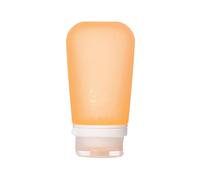 humangear GoToob+ Botella de viaje grande de 100 ml GoToob+ con tapa de bloqueo, grande, 100 ml, naranja, grande
