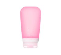Humangear GoToob+ (Grande) | Botella de viaje de silicona rellenable | Tapa con cierre | Material apto para alimentos | Rosa grande (100 ml)