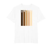 Humano Anti Racismo Parar Racistas Igualdad Derechos Humanos Camiseta, Hombre Tallas Grandes, Blanco, 2X Alto