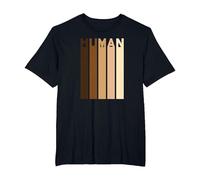 Humano Anti Racismo Parar Racistas Igualdad Derechos Humanos Camiseta, Hombre Tallas Grandes, Negro, 3X Alto