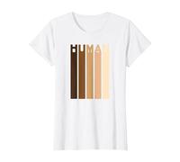 Humano Anti Racismo Parar Racistas Igualdad Derechos Humanos Camiseta, Mujer, Blanco, XL