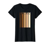Humano Anti Racismo Parar Racistas Igualdad Derechos Humanos Camiseta, Mujer, Negro, M