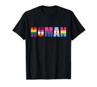 Humano LGBTQ Gay Lesbianas Transgénero Pansexual Orgullo Igualdad Camiseta gráfica económica, Hombre, Negro, S