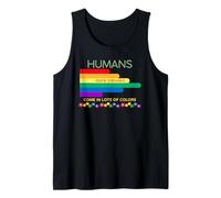 Humanos 100% Orgánicos Vienen en Muchos Colores Igualdad Paz Camiseta sin Mangas