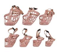 Humanos de Perros 7pcs Anti mordisco de plástico Ajustable Baneta Transpirable para Perros para Cachorros pequeños, medianos, Grandes y Extra 7 PCS Bozos para para Evitar morder, ladrar y com