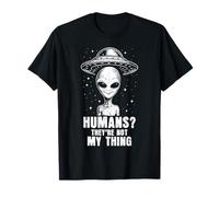 ¿Humanos? No es lo mío Gracioso Alien Meme Social Ansiedad Camiseta