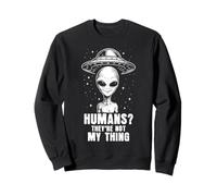 ¿Humanos? No es lo mío Gracioso Alien Meme Social Ansiedad Sudadera