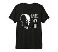 Humans Are Fake Funny Sci-FI Alien Humor Disfraz de Halloween Camiseta Premium