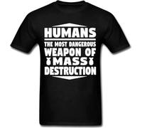 Humans Weapons of Mass Destruction Demolition Destroy Revolt T Tshirts Camisetas y Tops tee(Large)