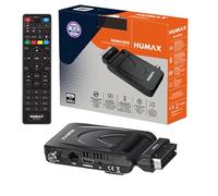 Humax - Decodificador Digital terrestre DVB-T2 HD-2023T2 Digimax Nano con Mando a Distancia 2 en 1 para controlar el televisor