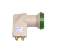 HUMAX Green Power Quad-LNB, 4 receptores, LNB satelital universal, ahorro de energía, 4 veces, filtro LTE, carcasa de protección contra el clima, conectores F chapados en oro, para televisión digital
