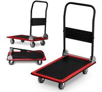 Humberg Carro de Transporte Plegable - hasta 150 kg - Carro con Plataforma con Revestimiento Antideslizante - Carro con Ruedas