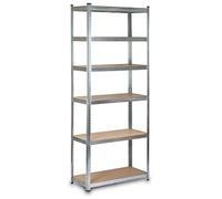 Humberg Estantería de Almacenamiento para Cargas Pesadas, 2 en 1, 222 x 90 x 40 cm, con 6 estantes, Carga máxima 600 kg