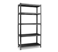 Humberg Estantería de Metal para Cargas Pesadas, soporta hasta 875 kg, 5 estantes, Esquinas Redondeadas, 180 x 90 x 40 cm, Color Negro