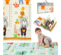 Humbi Alfombra de juegos para bebé, espuma XPE, doble cara, plana, impermeable, tamaño extra, antideslizante, 120 x 180 cm