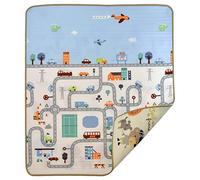Humbi - Alfombra educativa de doble cara (espuma Streets Animals, 150 x 100 x 1 cm), color pastel