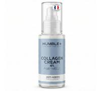 HUMBLE+ Crema Colágeno Marino 4% - Crema Antienvejecimiento Facial Colágeno Marino Hidrolizado + Ácido Hialurónico, Aceite de Argán & Jojoba - Arrugas Reducidas, Firmeza & Luminosidad - 50 mL