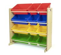 Humble Crew Organizador Infantil Natural y Multicolor: 12 Cajas Almacenamiento, Organiza Juguetes, diseño Vibrante, Segura, Montaje rápido, Ideal niños