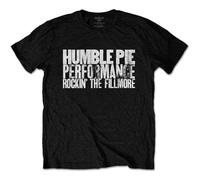 Humble Pie Camiseta Rockin The Fillmore Band Logo Nue oficial para hombre, color negro, Negro , M