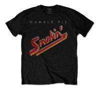 Humble Pie Camiseta Smokin Vintage Band Logo Nue oficial para hombre, color negro, Negro , XL