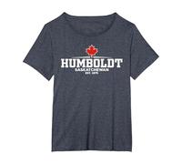 Humboldt Canada Camiseta, Mujer Tallas Grandes, Azul Jaspeado, 1XL Grande