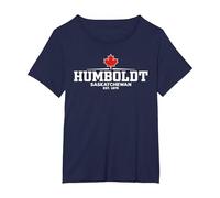 Humboldt Canada Camiseta, Mujer Tallas Grandes, Azul Marino, 1XL Grande