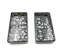 Humbucker - Carcasa de metal profesional para guitarra eléctrica, cubierta para pastilla de guitarra, accesorios de instrumentos con textura artística, cubierta para pastilla