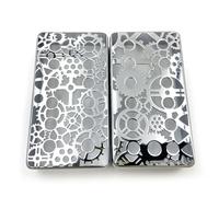 Humbucker - Carcasa de metal profesional para guitarra eléctrica, tapa para guitarra eléctrica, cubierta de latón con textura para instrumentos, accesorios con escudo grabado de flor hueca