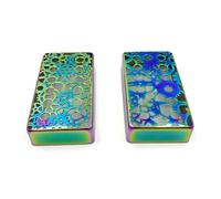 Humbucker - Carcasa de metal profesional para guitarra eléctrica, tapa para pastilla de guitarra, accesorios de instrumentos con textura de latón, cubierta grabada artística