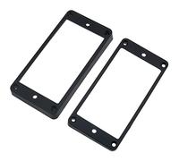 Humbucker - CHENJIN de anillos de pastilla de plástico negro con parte inferior curvada para montaje de puente y cuello, reemplazo de marco de cubierta de pastilla