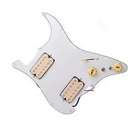 Humbucker Coil Spliting HH 11 Agujeros Guitarra Eléctrica Pickguard Two Humbucker Loaded Prewired Scratchplate Piezas de Repuesto de Guitarra (Color : 01)