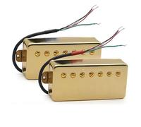 Humbucker Con Tapa De Latón Para Guitarra Eléctrica Tornillo Ranurado 8,5 K/14 K División De Bobina Para Pastilla LP De 7 Cuerdas(B+N 3)