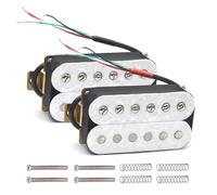 Humbucker for guitarra eléctrica White Pearl con tornillo ajustable de doble bobina for guitarra eléctrica de 6 cuerdas, pastilla divisora de bobina N7.5K/B15K(Neck and Bridge)