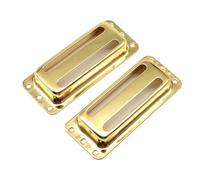 Humbuckers De Guitarra De Metal Cubierta Para Pastilla Funda Con Dos Ranuras Humbuckers De Latón Para Guitarras Eléctricas Material DE LATÓN 2 Uds Piezas de accesorios para guitarra(Gold)
