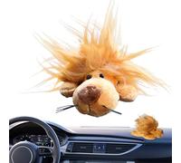 Humdcdy Muñeca de león para salpicadero de Coche, Adornos de Coche para salpicadero, Figura de Peluche, Dashboard Doll León de Dibujos Animados, muñecas coleccionables Figura Linda, Juguetes de