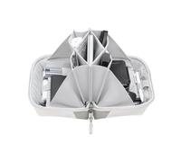 Humdcdy Organizador de electrónica de viaje, bolsa de electrónica de apertura de 180°, organizador de tecnología, estuche de almacenamiento de batería portátil, caja de almacenamiento de cables para
