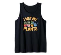 Humedece mis plantas divertido juego de palabras de jardín lindo humor de cactus Camiseta sin Mangas