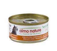 Húmedo gato Almo Nature GR70, pollo con queso , 24 unidades