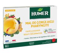 Humer Pastillas para la garganta Faringitis aguda 20 pastillas