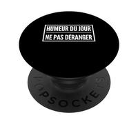 Humeur Du Jour Ne Pas Déranger | Timide Tranquille Solo PopSockets PopGrip Adhesivo