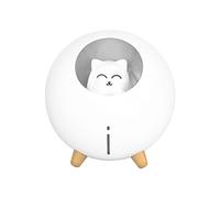 Humidificador Aceites Esenciales Portátil USB Mini humidificador de aire 220ml ultrasónico lindo gato escritorio aroma aceite esencial difusor aromaterapia pulverizador niebla Humidificador(Size:White