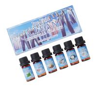 Humidificador adicional de aceite fragante, paquete de 6 botellas de esencia natural para terapia líquida consistente en todos los modelos de difusor, mezclas de aceites esenciales permanentes