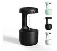 Humidificador antigravedad de hongos, difusor de aroma silencioso de niebla intensa con capacidad de 800 ml y luz nocturna LED de 7 colores, for oficina, dormitorio y sueño relajante(Black)